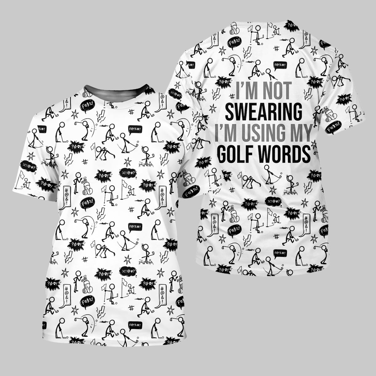 I'm Not Swearing I'm Using My Golf Words Custom Men's Golf Polo Shirt, Hilarious Golf Shirt