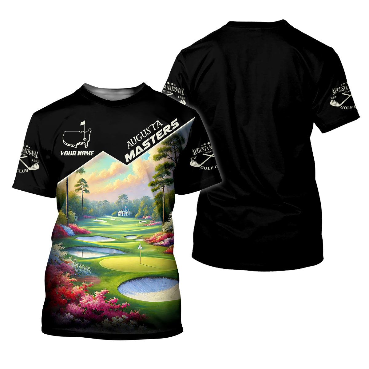 Augusta Master Custom Men's Golf Polo Shirt, Golfing Apparel, Mens Golf Gift, Funny Golf Polo Shirt