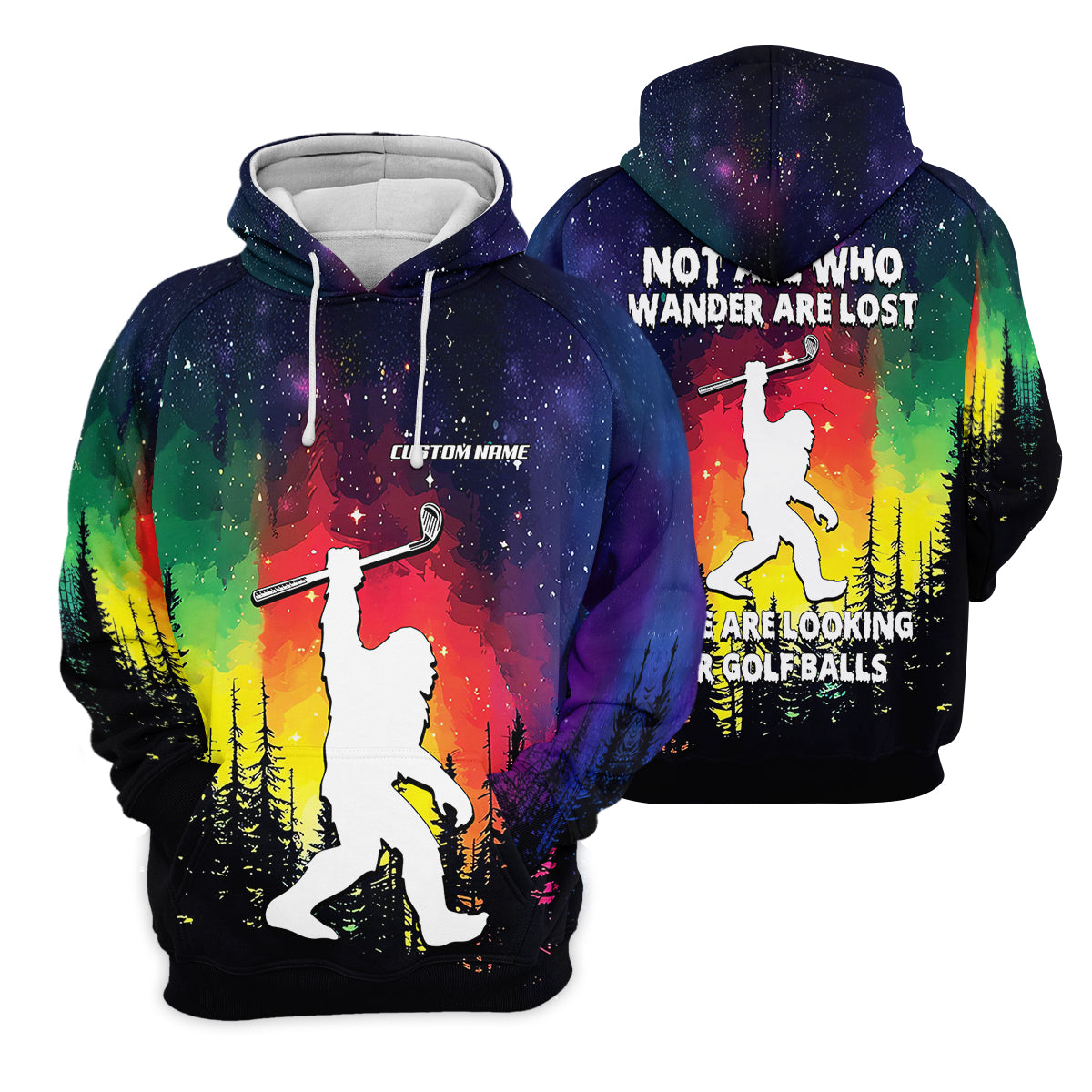 Custom Sasquatch Bigfoot Golf Polo Shirt , Funny Golf Shirt, Gift For Golfers