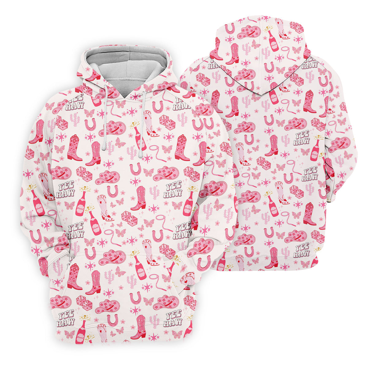 Yee Haw Cowgirl Pink Golf Polo, Western Golf Shirt, Womens Sleeveless Polo, Ladies Golf Shirts