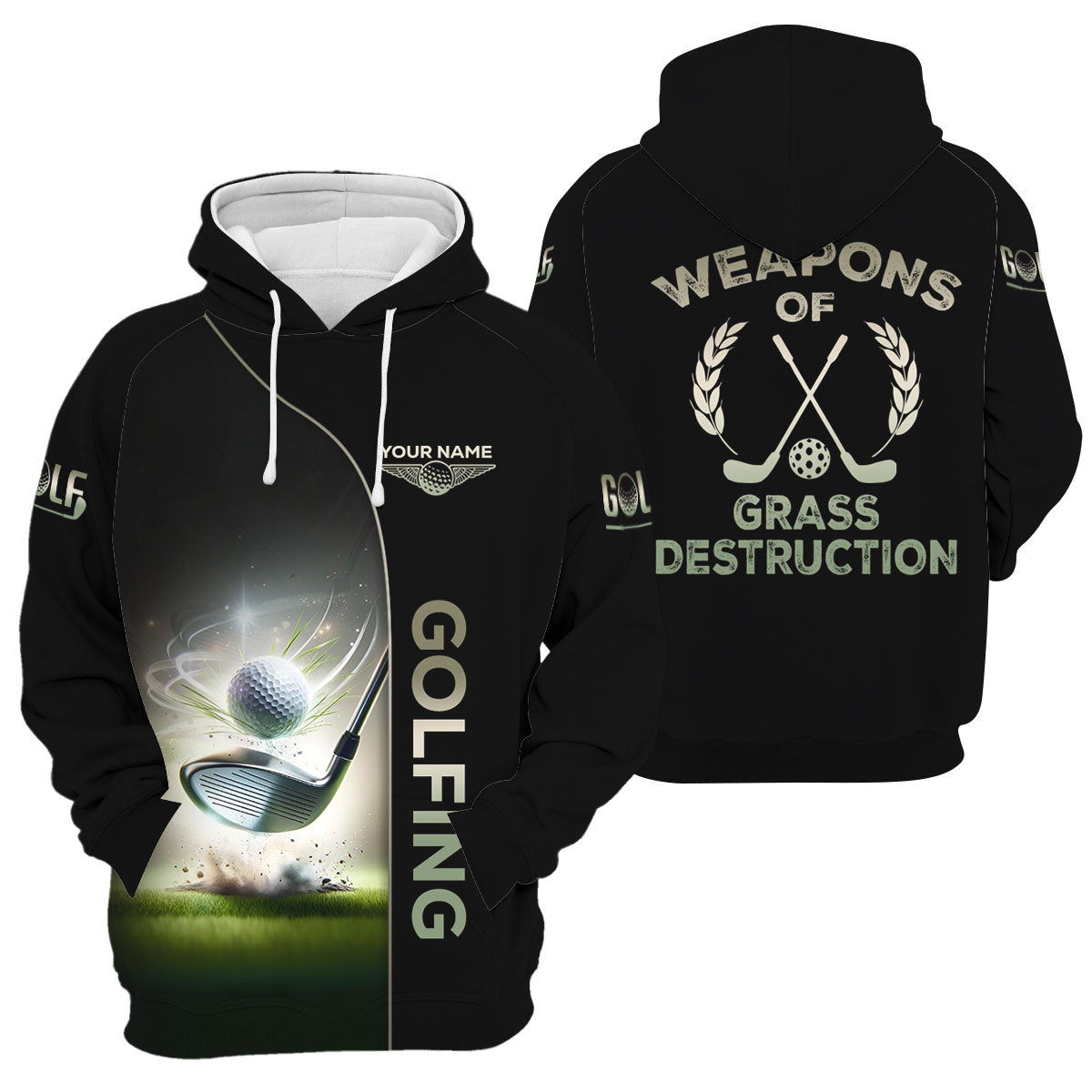 Weapons Of Grass Destruction Custom Funny Golf Polo Shirt, Mens Golf Gift, Gift For Golfers