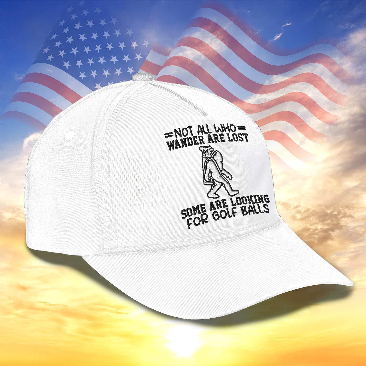 Not All Who Wander Are Lost Embroidered Baseball Cap, Golf Hat, Dad Golf Gift