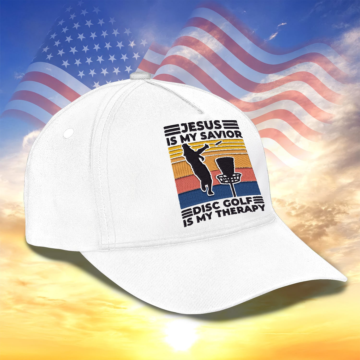 Jesus Is My Savior Embroidered Baseball Cap, Funny Golf Hat, Dad Golf Gift