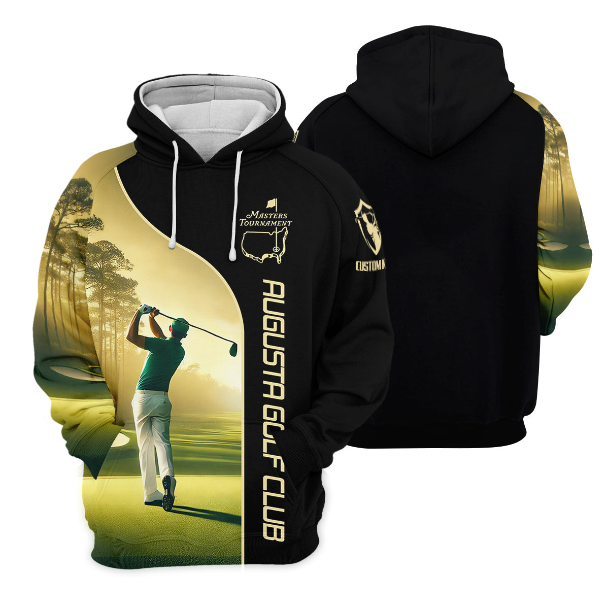 Augusta Golf Club Custom Men's Golf Polo Shirt, Gift For Golfers