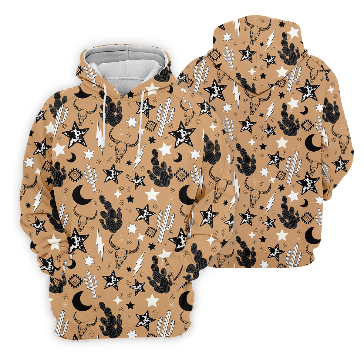 Western Star Seamless Pattern Ladies Sleeveless Polo, Ladies Golf Shirts, Golfing Apparel