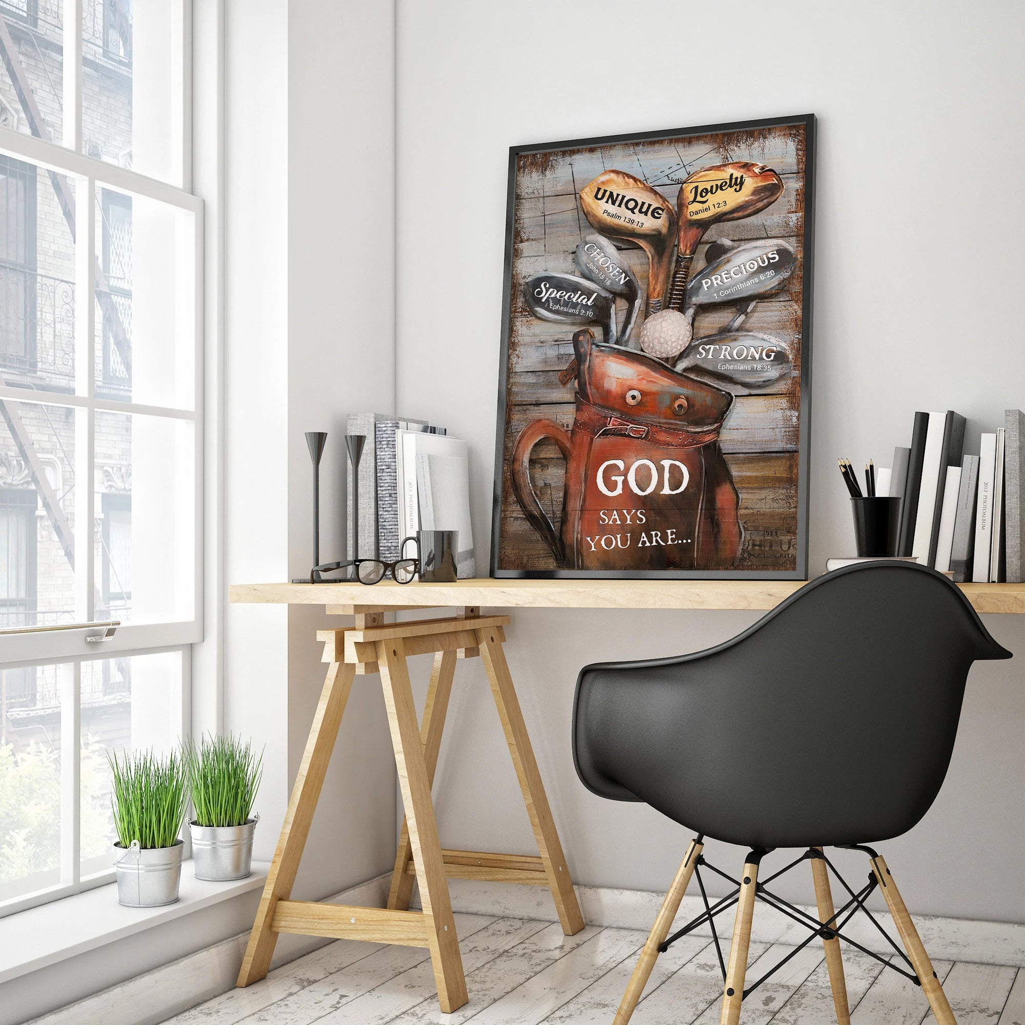 God Says You Are Canvas Wall Art, Golf Decor, Gift For Golfers