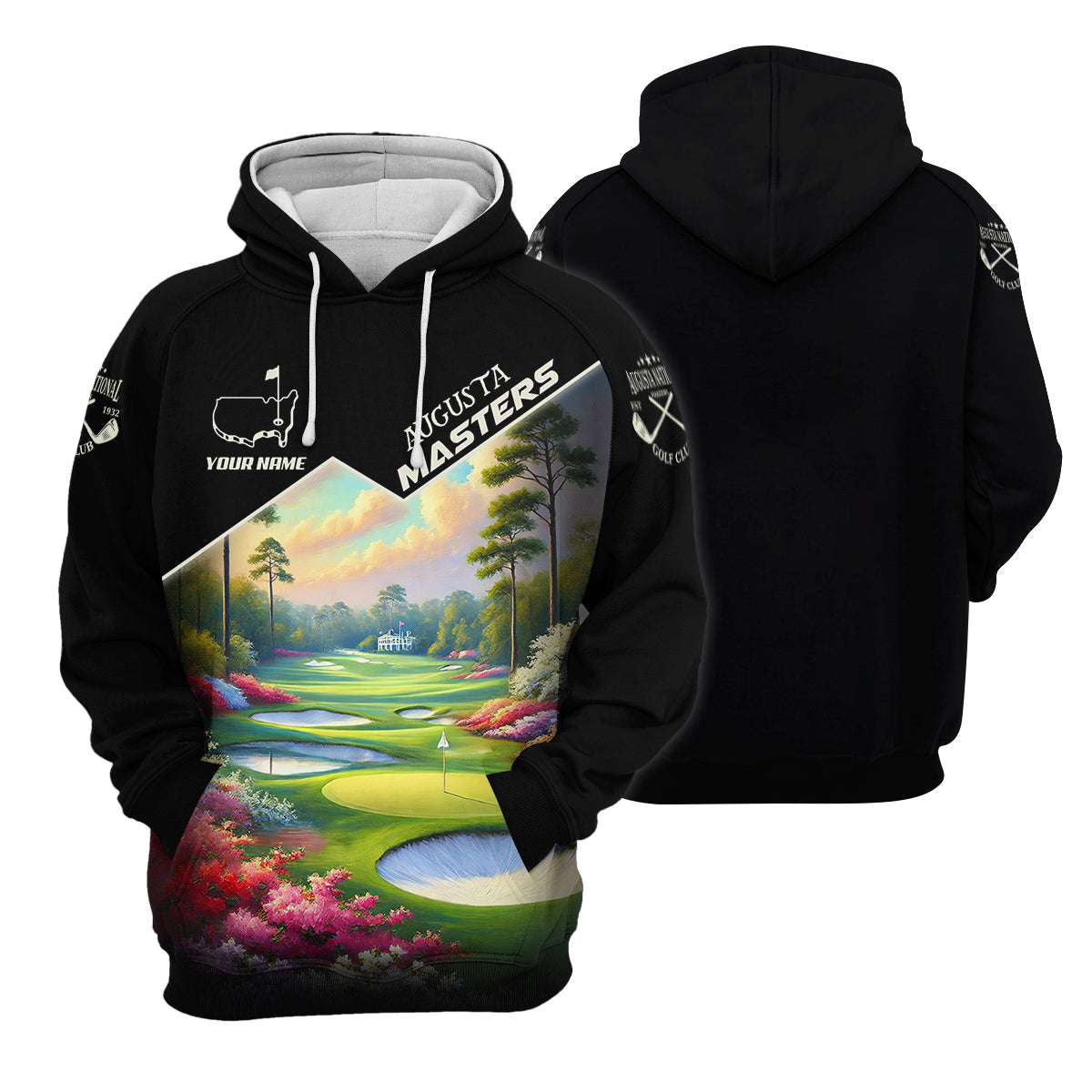 Augusta Master Custom Men's Golf Polo Shirt, Golfing Apparel, Mens Golf Gift, Funny Golf Polo Shirt