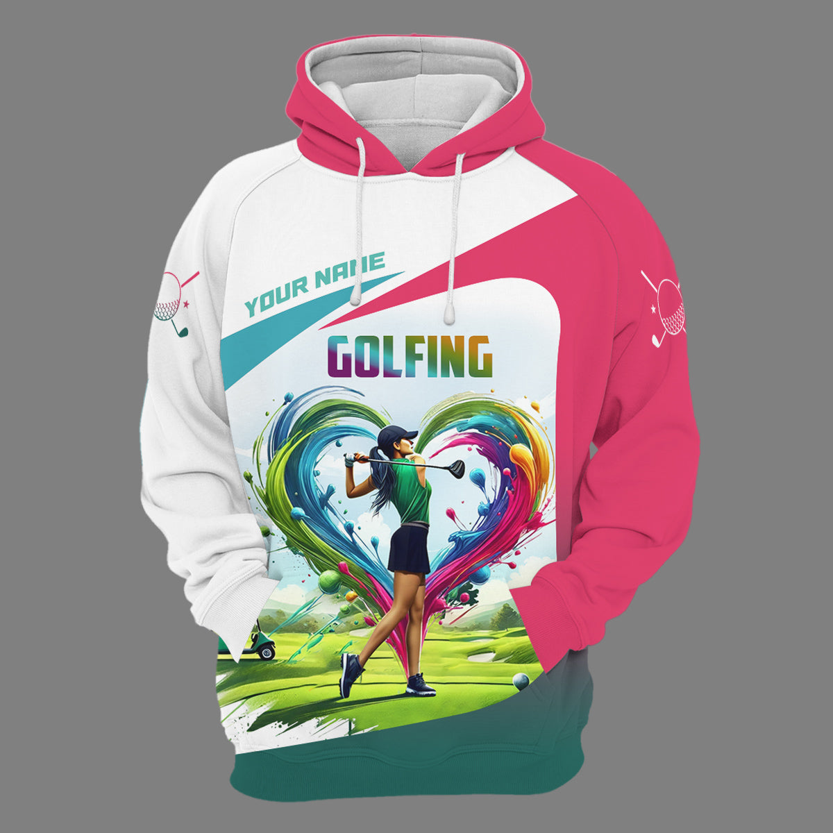 Golf Swing Women Funny Womens Golf Polo Shirt, Fun Womens Golf Shirts, Custom Ladies Golf Shirt