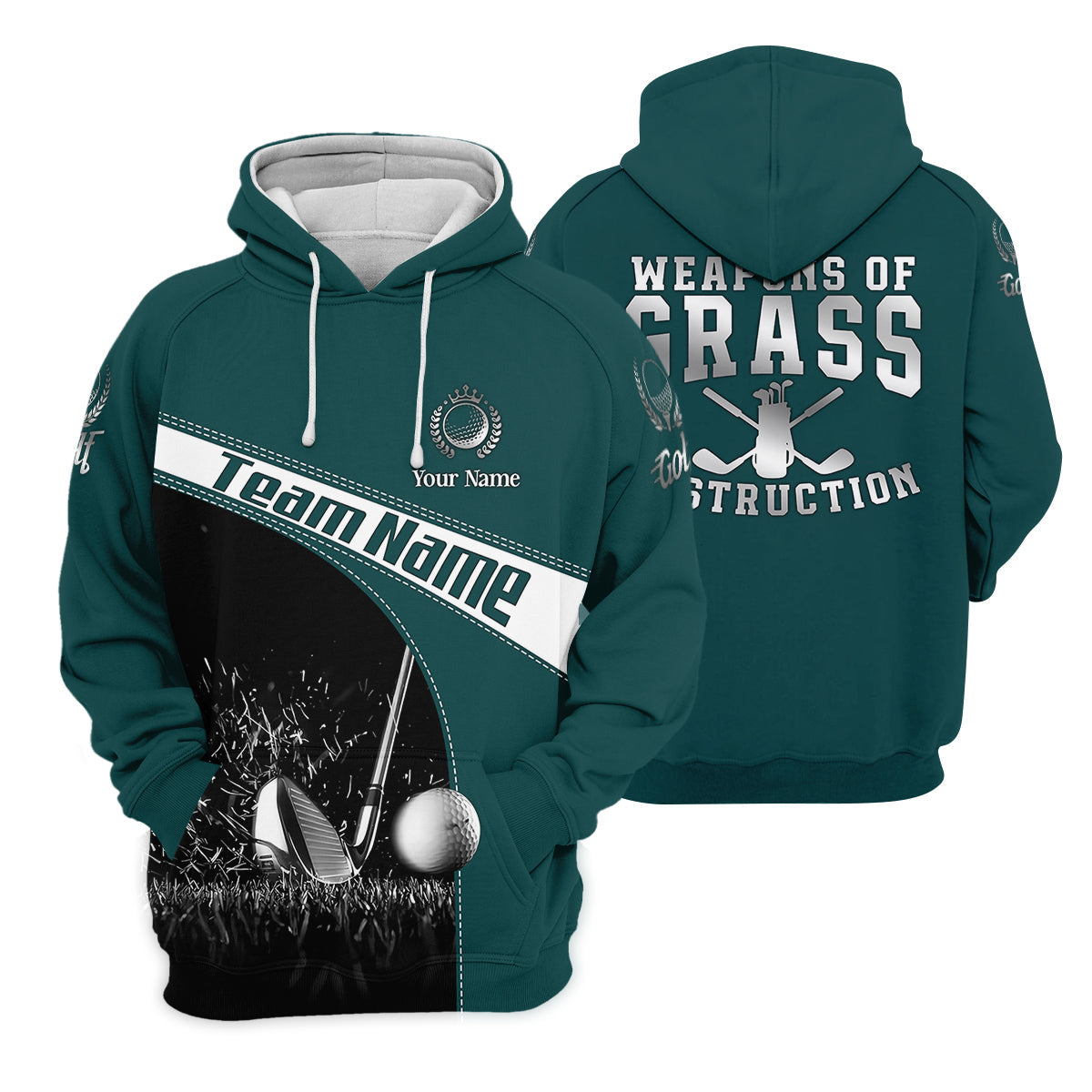 Weapons Of Grass Destruction Custom Men's Golf Polo Shirt, Funny Golf Shirt, Dad Golf Gift