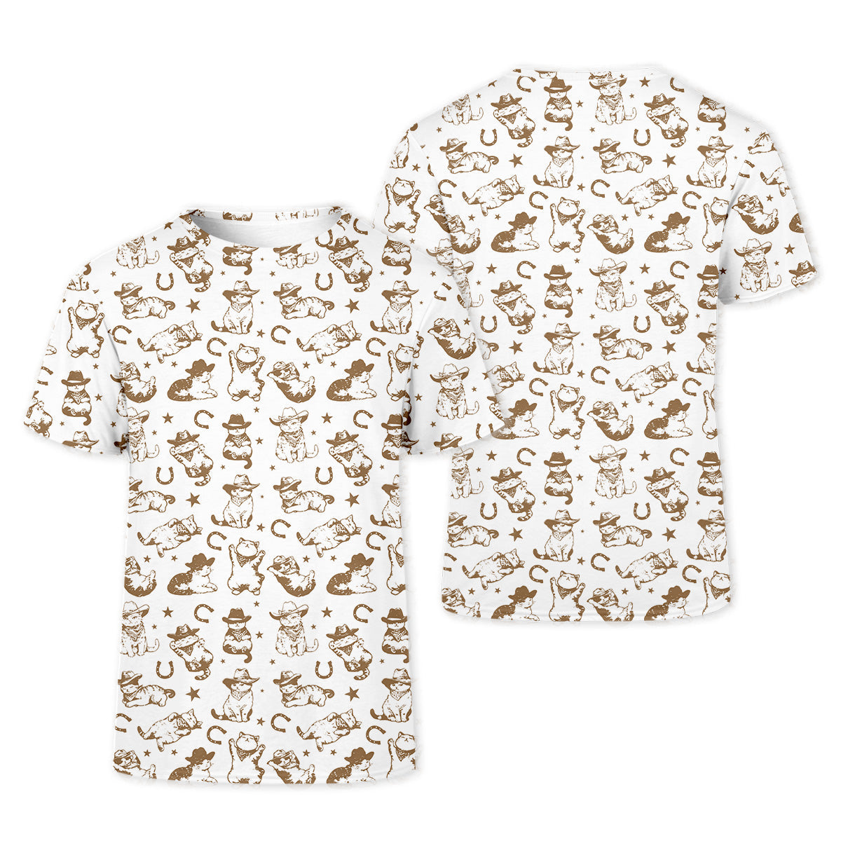 Western Cat Pattern Womens Golf Polo Shirts, Ladies Golf Gift Ideas, Ladies Golf Tops, Matching Golf Shirts