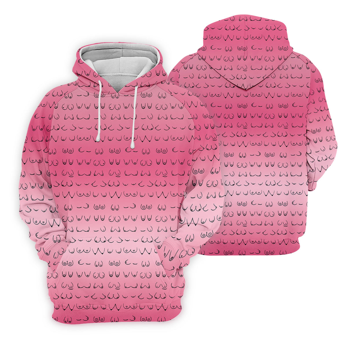 Funny Boobs Men's Pink Golf Polo, Golf Tops For Men, Unique Gift For Golfer, Golfing Apparel