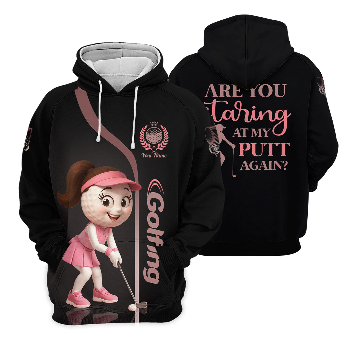 Are You Staring At My Putt Again Custom Womens Golf Polo Shirt, Ladies Golf Shirts, Womens Golf Clothes