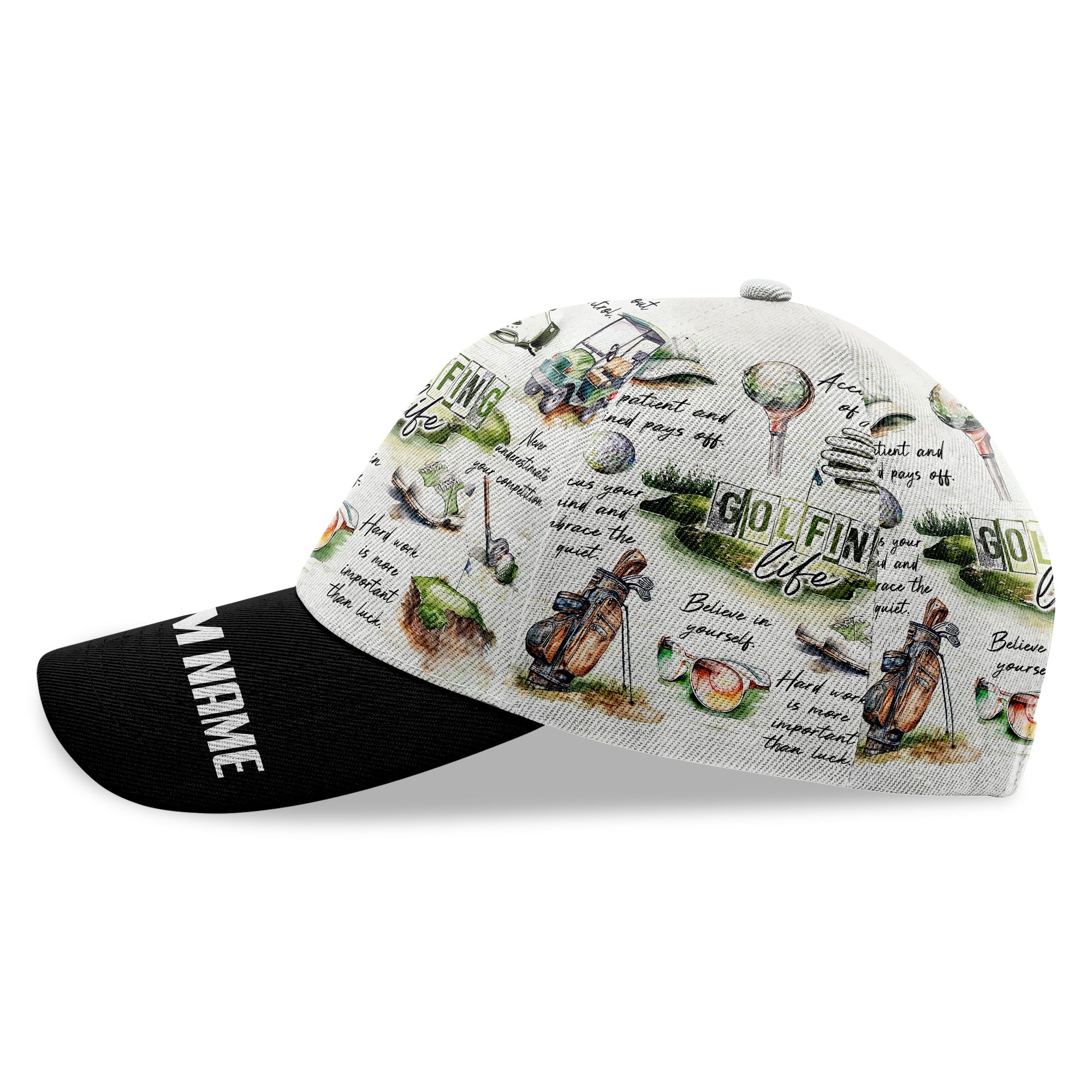 Custom Golfing Life Golf Cap, Funny Golf Hat, Christmas Golf Gift