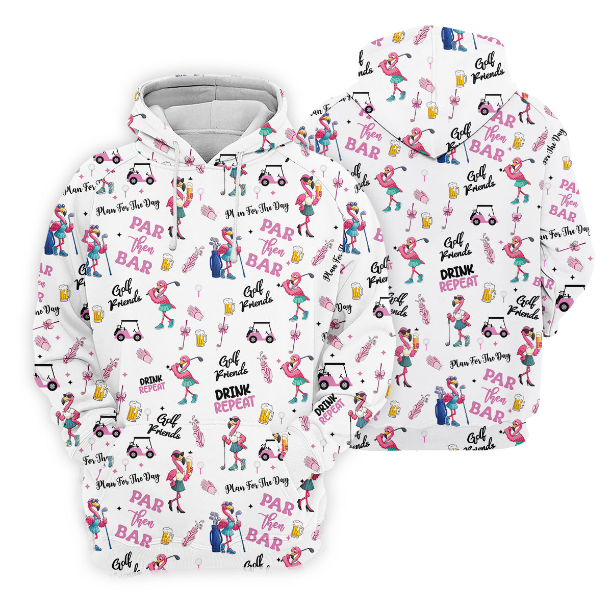 Par Then Bar Flamingo Golf Shirt, Fun Golf Shirts Mens, Golf Hoodie Mens, Matching Golf Shirts