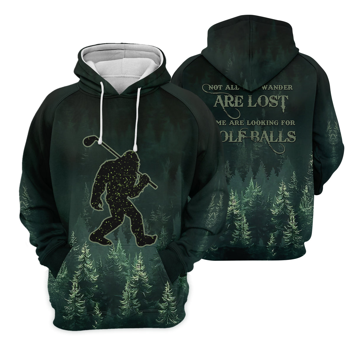 Where Did My Golf Ball Go Bigfoot Men's Golf Polo Shirt, Funny Bigfoot Golf Shirt, Dad Golf Gift