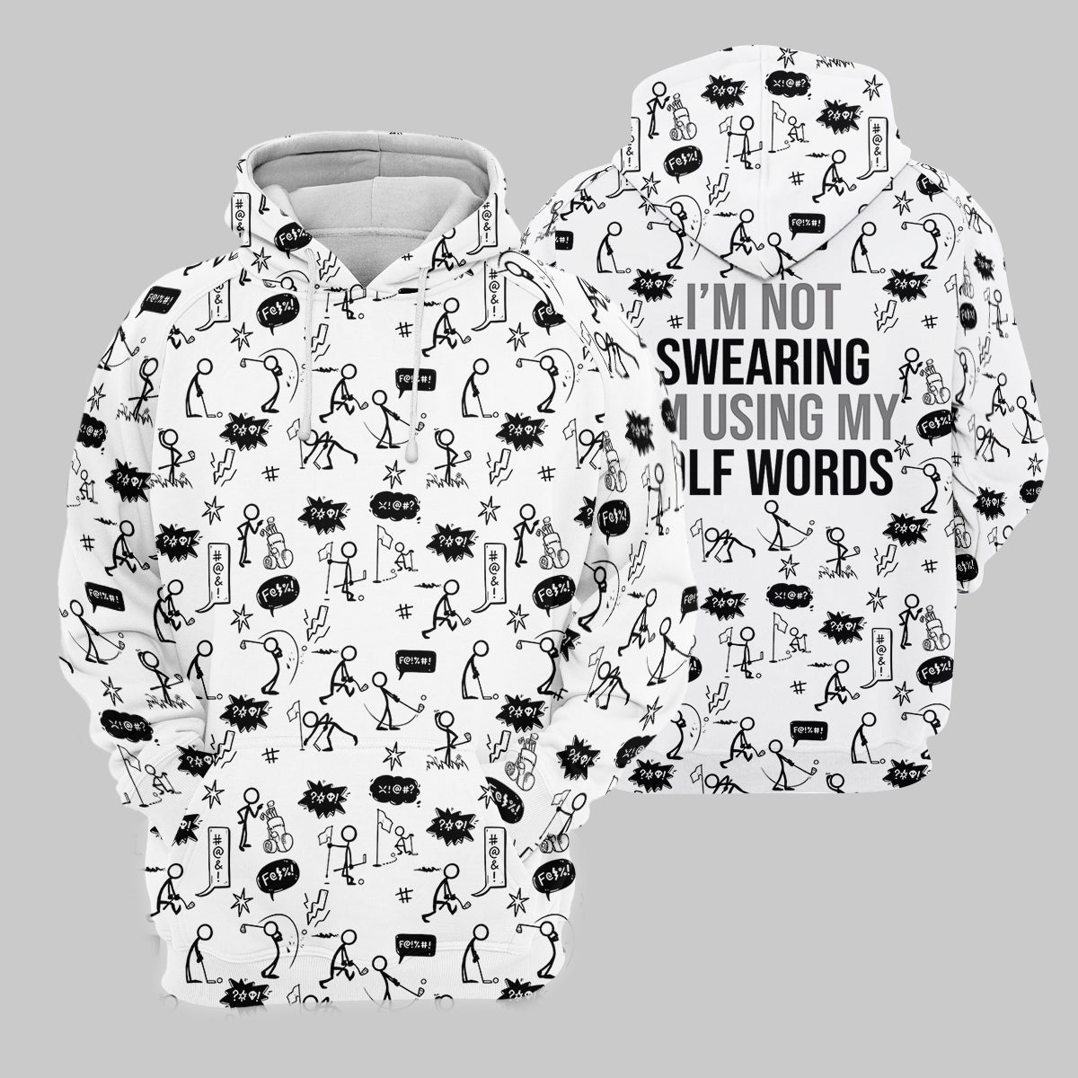 I'm Not Swearing I'm Using My Golf Words Custom Men's Golf Polo Shirt, Hilarious Golf Shirt