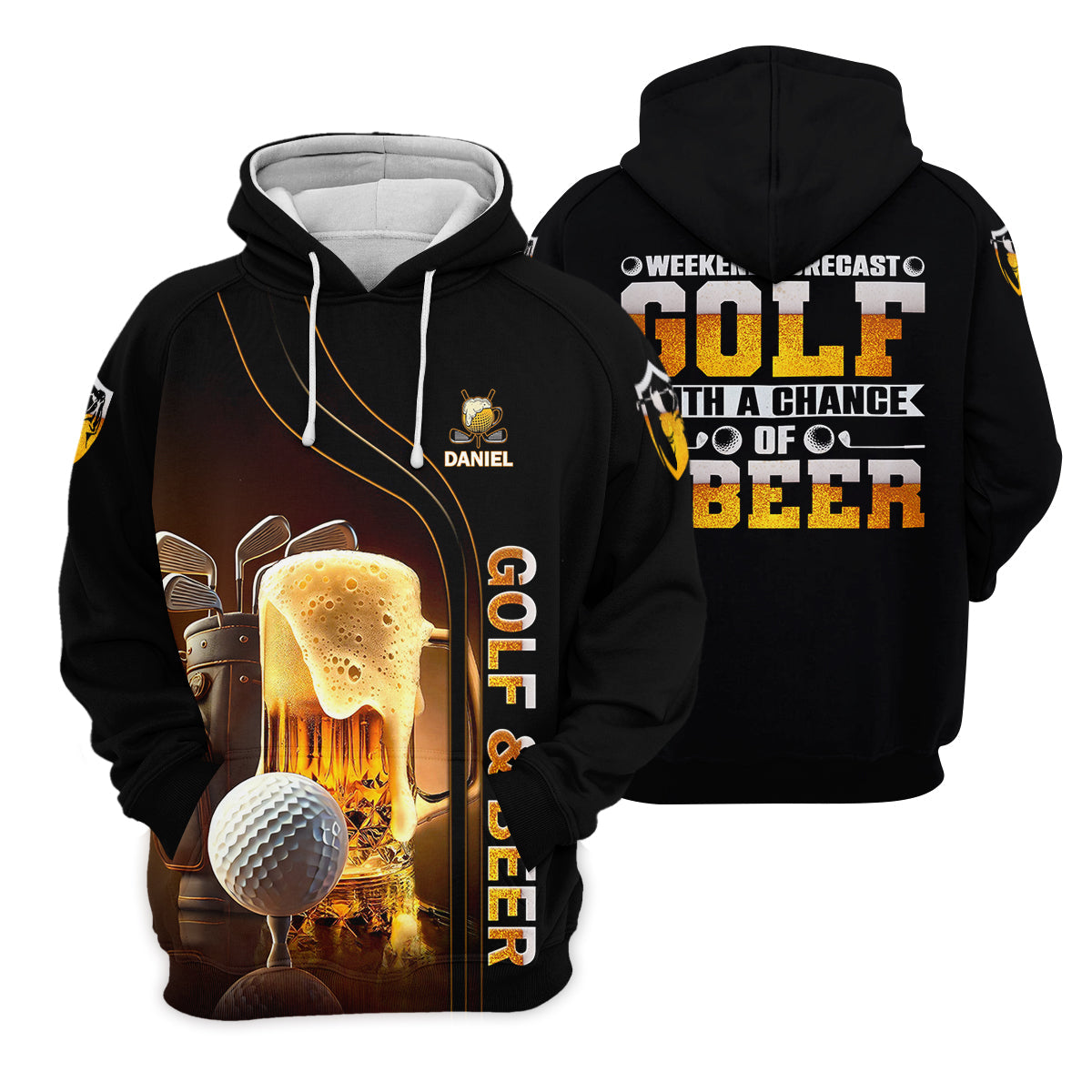 Weekend Forecast Golf With A Change Of Beer Custom Golf Polo Shirt, Mens Golf Gift, Golf Lover Gift
