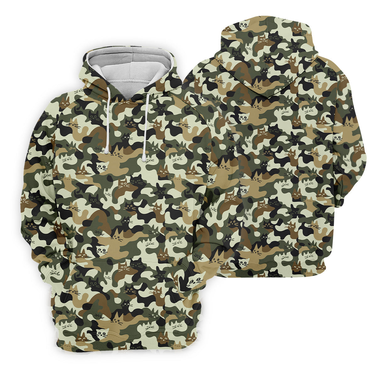 Funny Cat Camo Men's Golf Polo Shirt, Cat Golf Shirt, Funny Golf Shirt, Mens Golf Gift