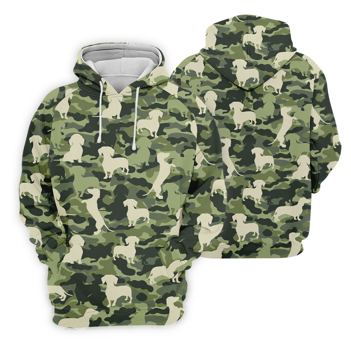 Funny Dachchunds Camo Men's Golf Shirt, Dog Golf Shirt, Funny Golf Shirt, Men Golf Gift