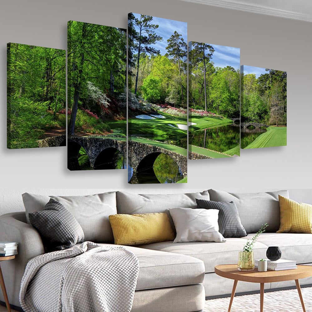 Augusta Golf Course Canvas, Canvas Wall Art, Multi Canvas Wall Art, Golf Decor