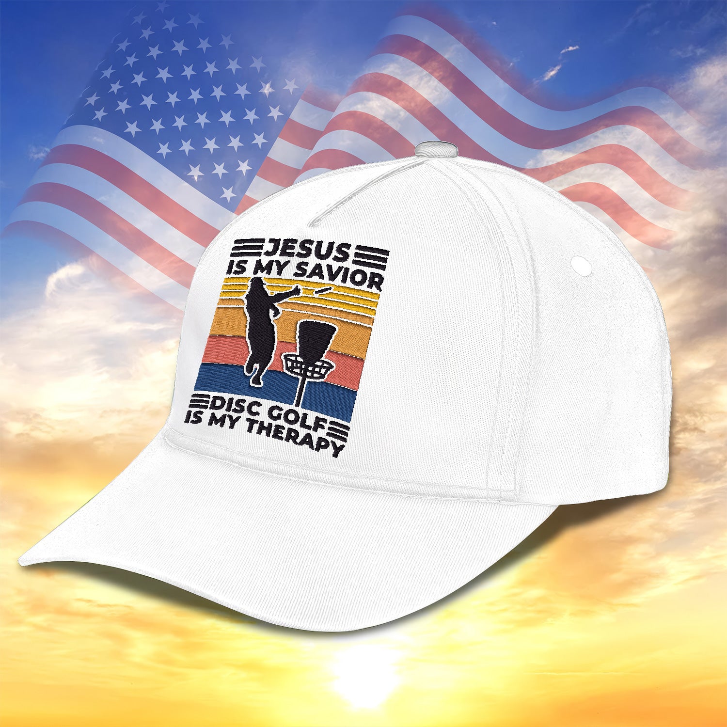 Jesus Is My Savior Embroidered Baseball Cap, Funny Golf Hat, Dad Golf Gift