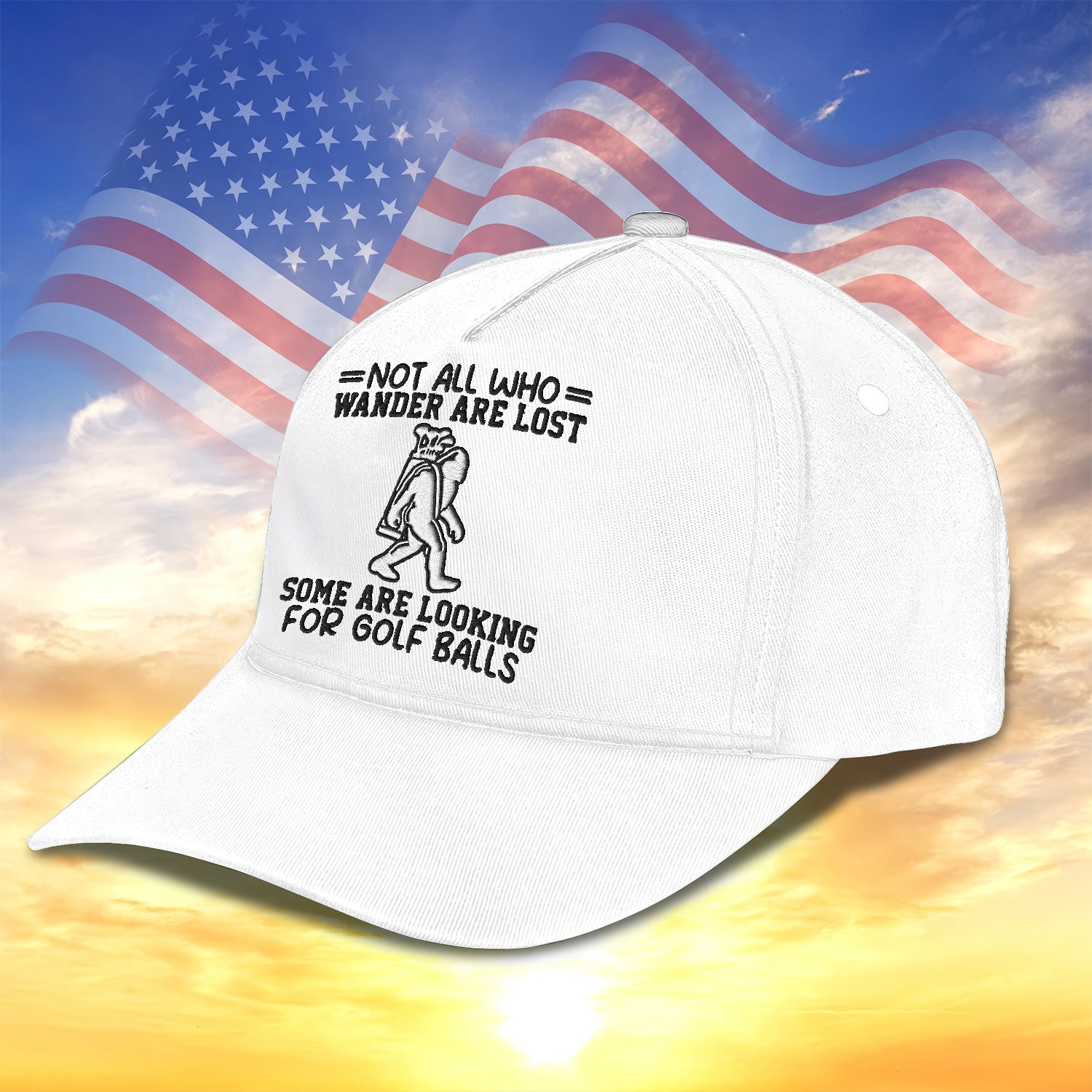 Not All Who Wander Are Lost Embroidered Baseball Cap, Golf Hat, Dad Golf Gift