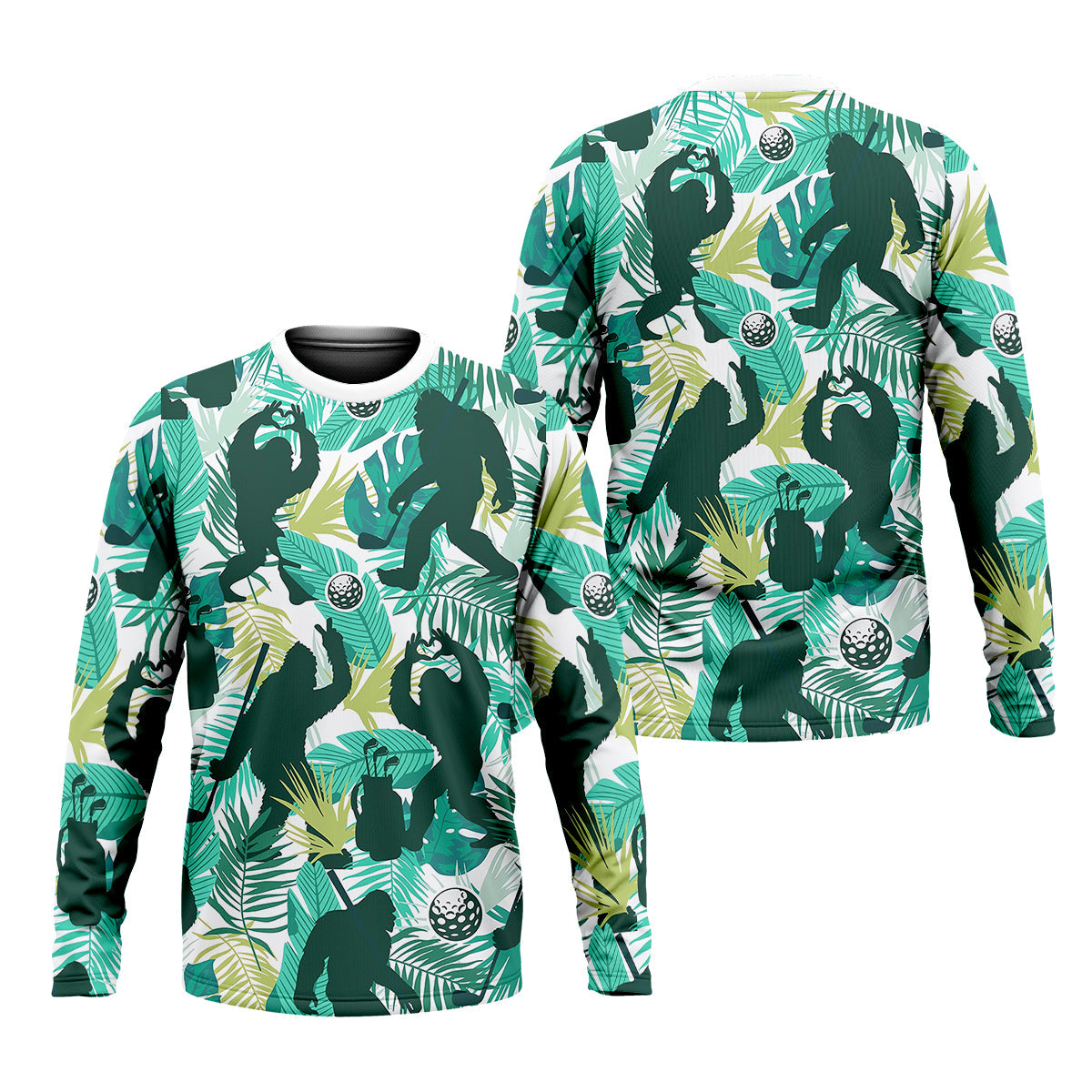 Bigfoot Sasquatch Golf Polo Shirt, Funny Golf Shirt, Men Golf Gifts