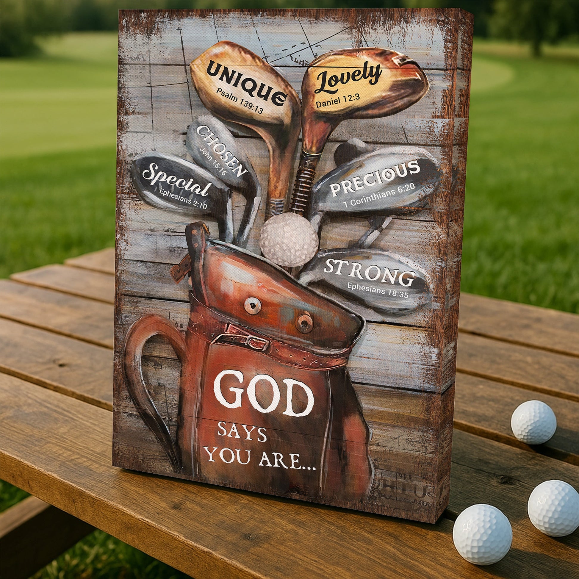 God Says You Are Canvas Wall Art, Golf Decor, Gift For Golfers