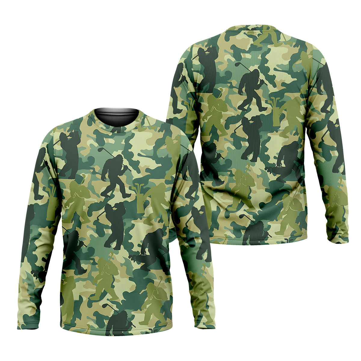 Bigfoot Sasquatch Men's Golf Polo Shirt, Funny Golf Shirt, Gift For Golfers