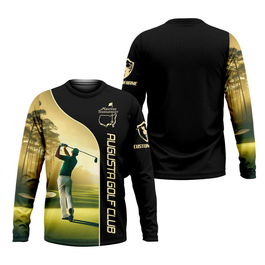 Augusta Golf Club Custom Men's Golf Polo Shirt, Gift For Golfers