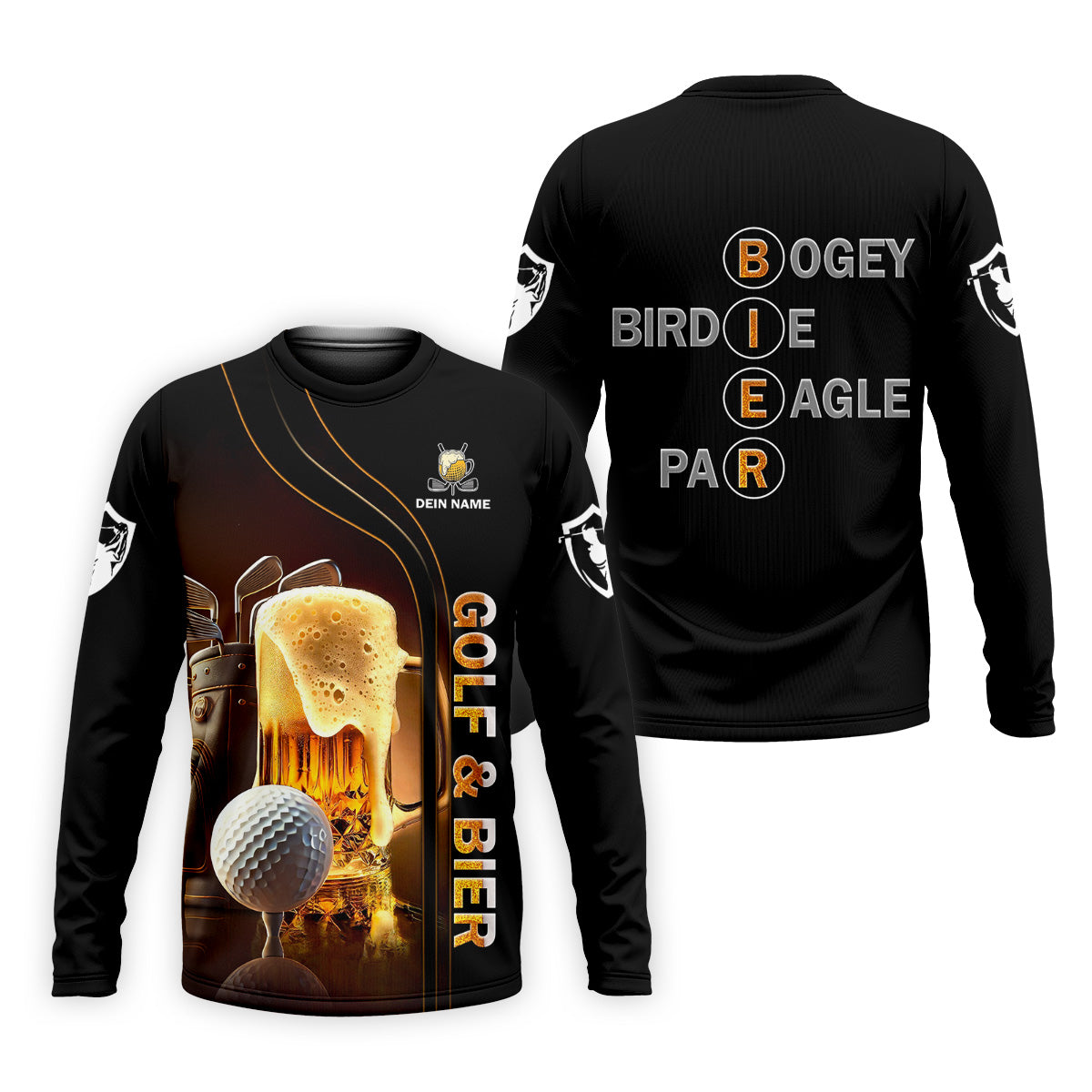 Golf Und Bier Poloshirts Für Herren, Personalisiertes Shirt, Geschenke Zum Vatertag