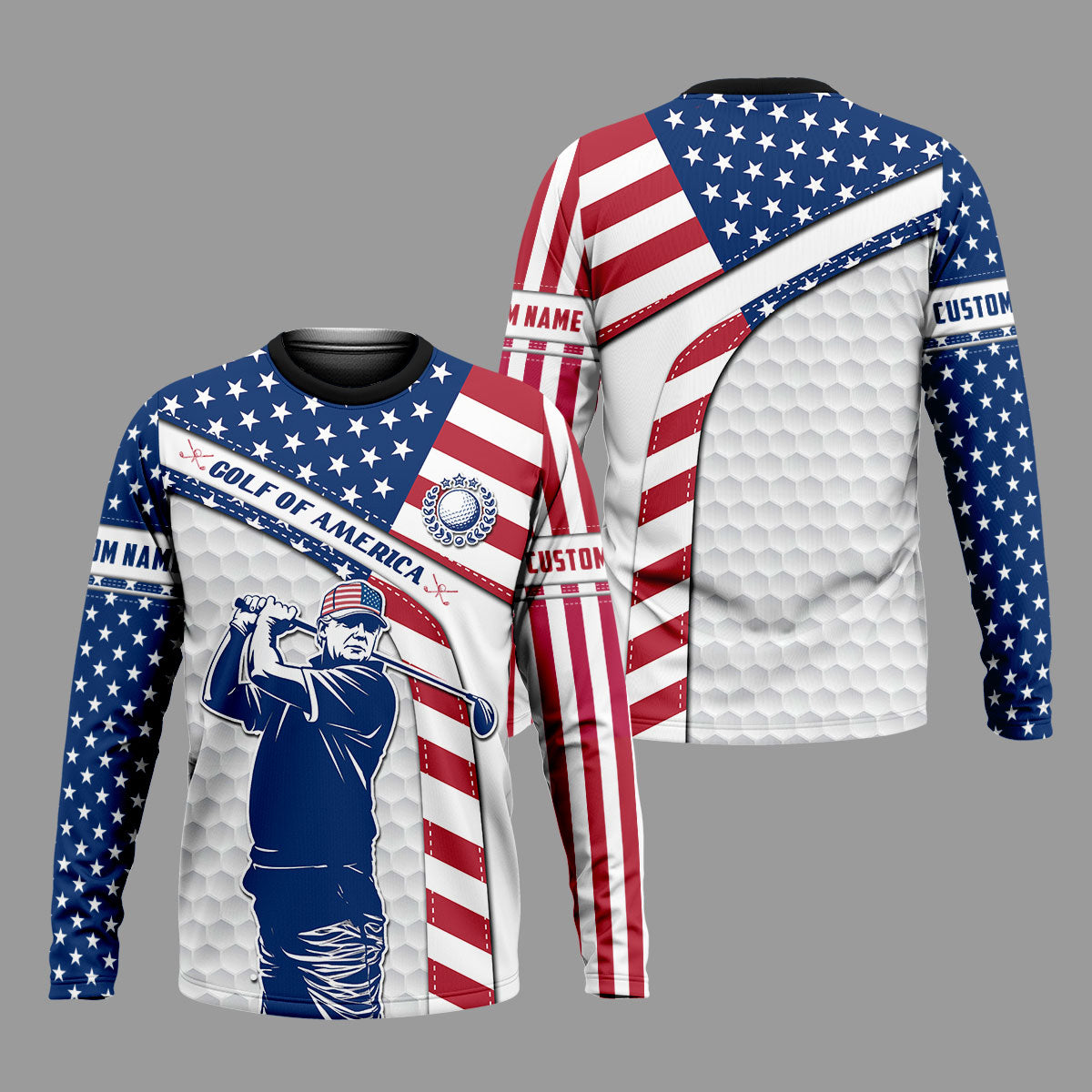 Funny Trump Golf Of America Custom Polos For Men, Mens Golf Gift, Golfing Apparel, Mens Polo Shirts