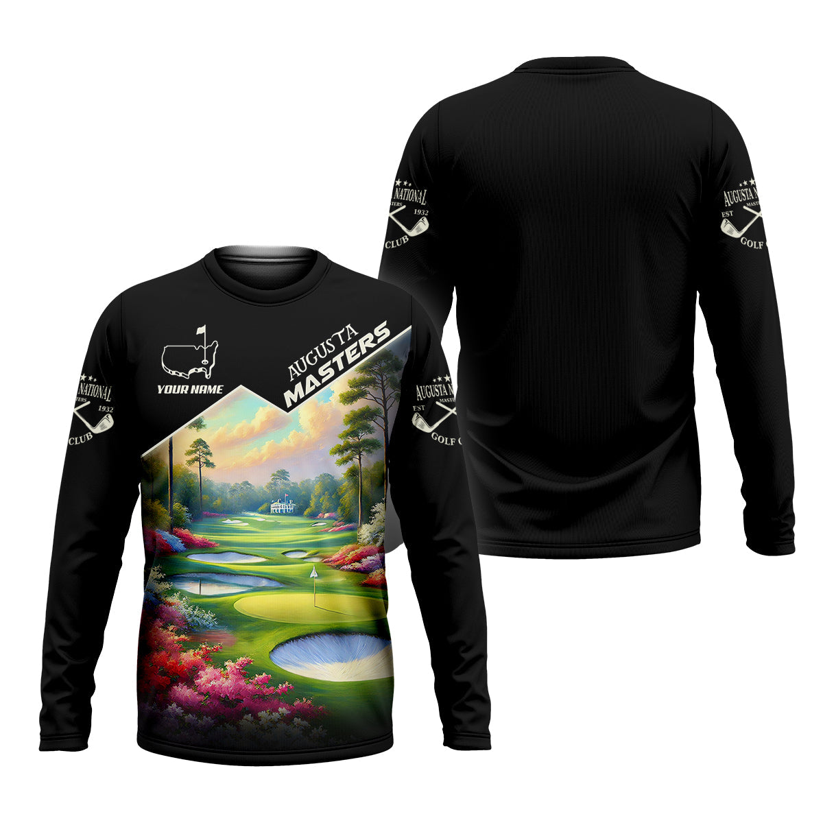 Augusta Master Custom Men's Golf Polo Shirt, Golfing Apparel, Mens Golf Gift, Funny Golf Polo Shirt