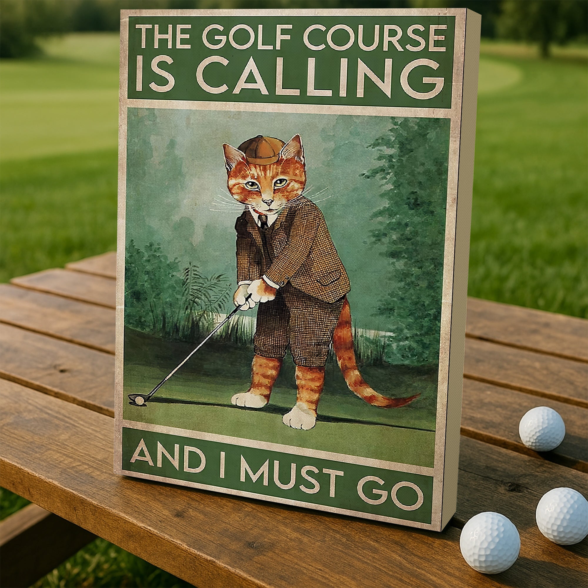 The Golf Course Is Calling And I Must Go Canvas Wall Art, Golf Decor, Gift For Golf Lovers