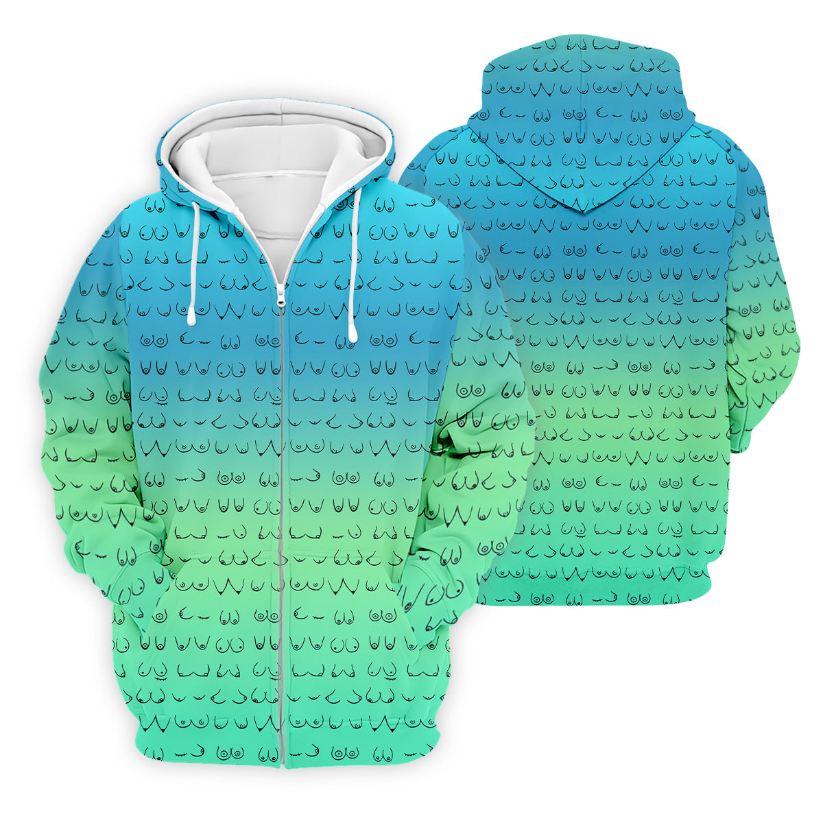 Blue Ombre Boobs Golf Shirt, Fun Golf Shirts For Men, Mens Golf Polo Shirts, Cool Golf Gifts