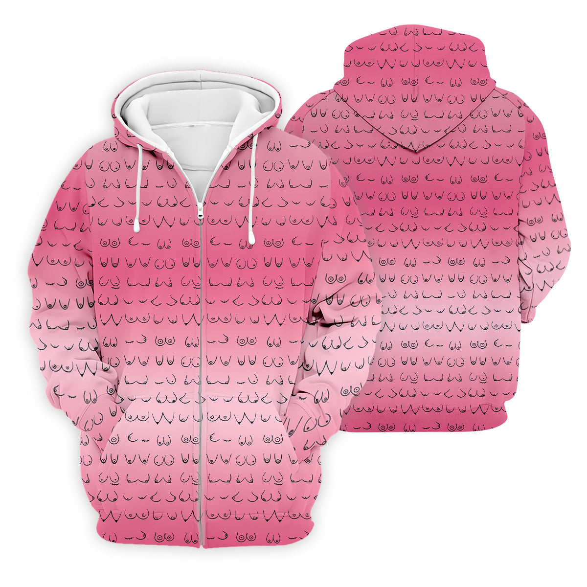 Funny Boobs Men's Pink Golf Polo, Golf Tops For Men, Unique Gift For Golfer, Golfing Apparel