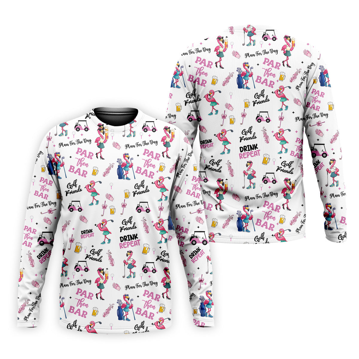 Par Then Bar Flamingo Golf Shirt, Fun Golf Shirts Mens, Golf Hoodie Mens, Matching Golf Shirts