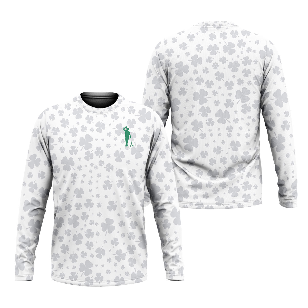 Shamrock Golf Polo Shirt, Mens Golf Shirt, Gift For Golfer