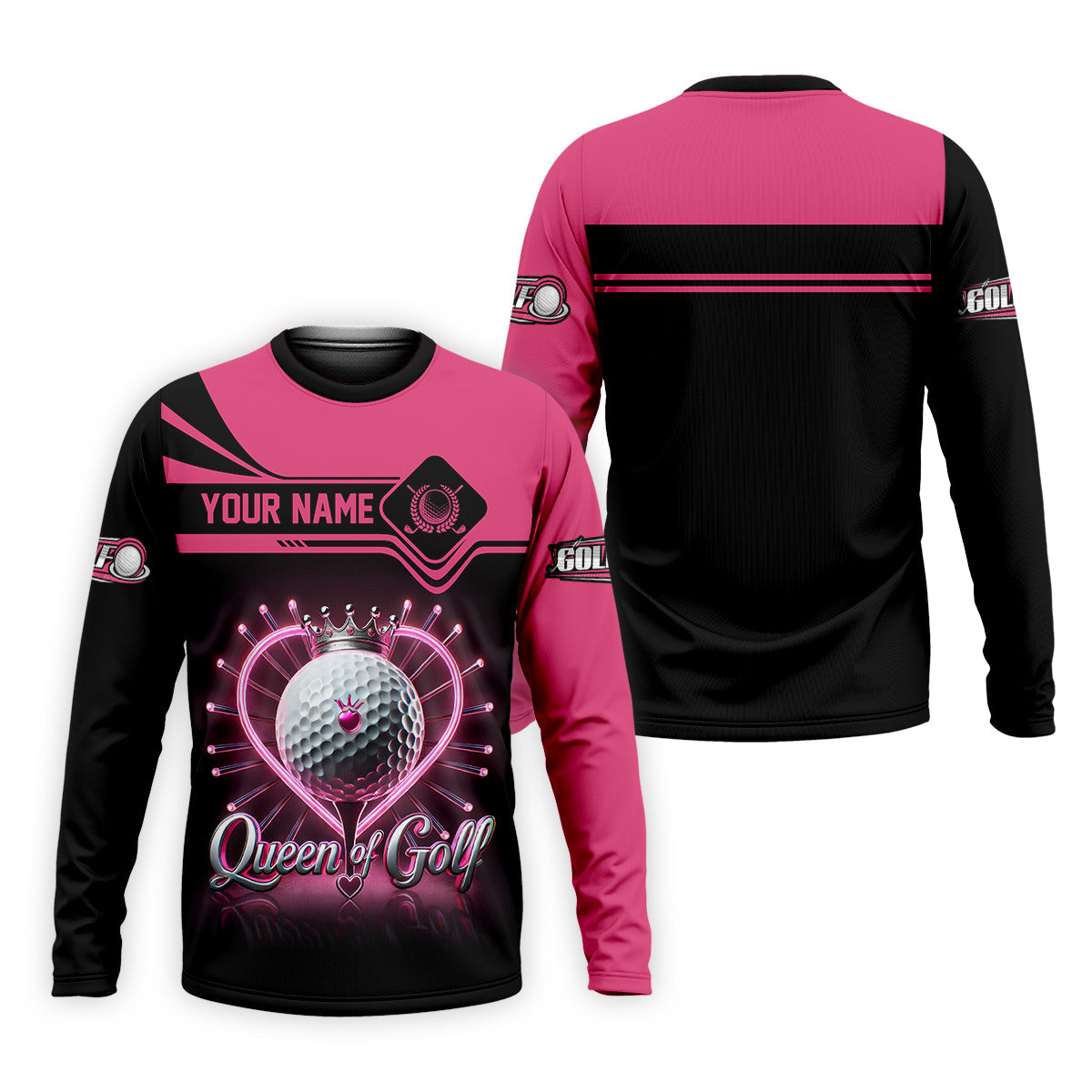 Queen Of Golf Custom Funny Womens Golf Polo Shirt, Ladies Golf Shirt, Mothers Day Gifts