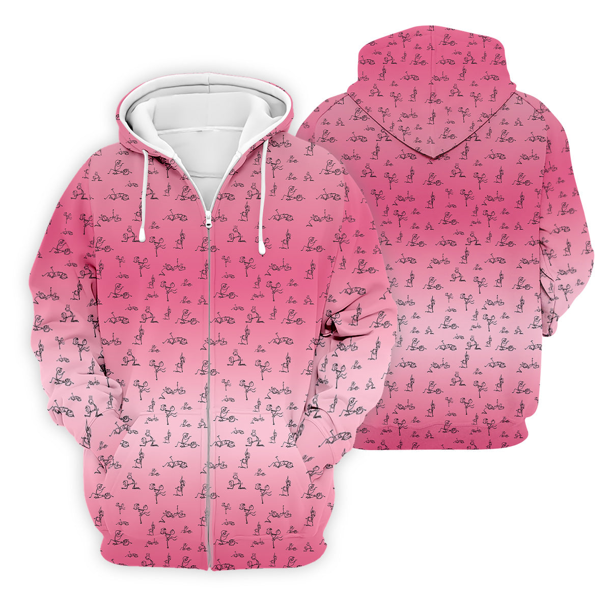 Funny Stickman Men's Pink Golf Polo, Unique Gift For Golfer, Golf Accessories For Men