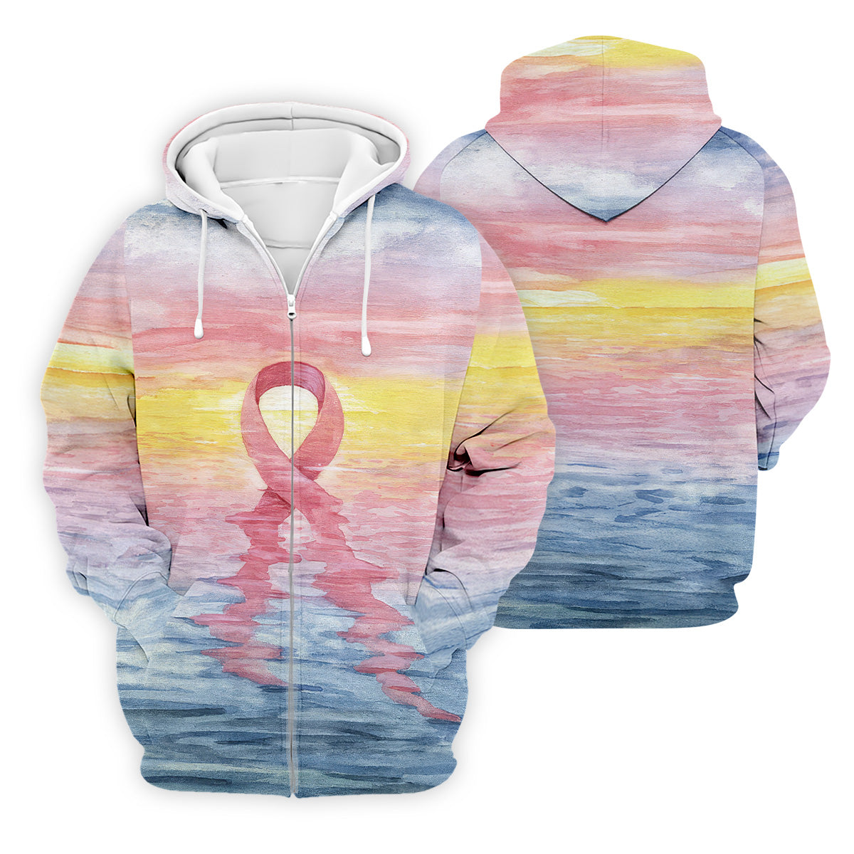 Pink Ribbon Breast Cancer Men's Polo Shirt, Breast Cancer Awareness Shirt, Men Golf Shirt, Golf Gift For Him