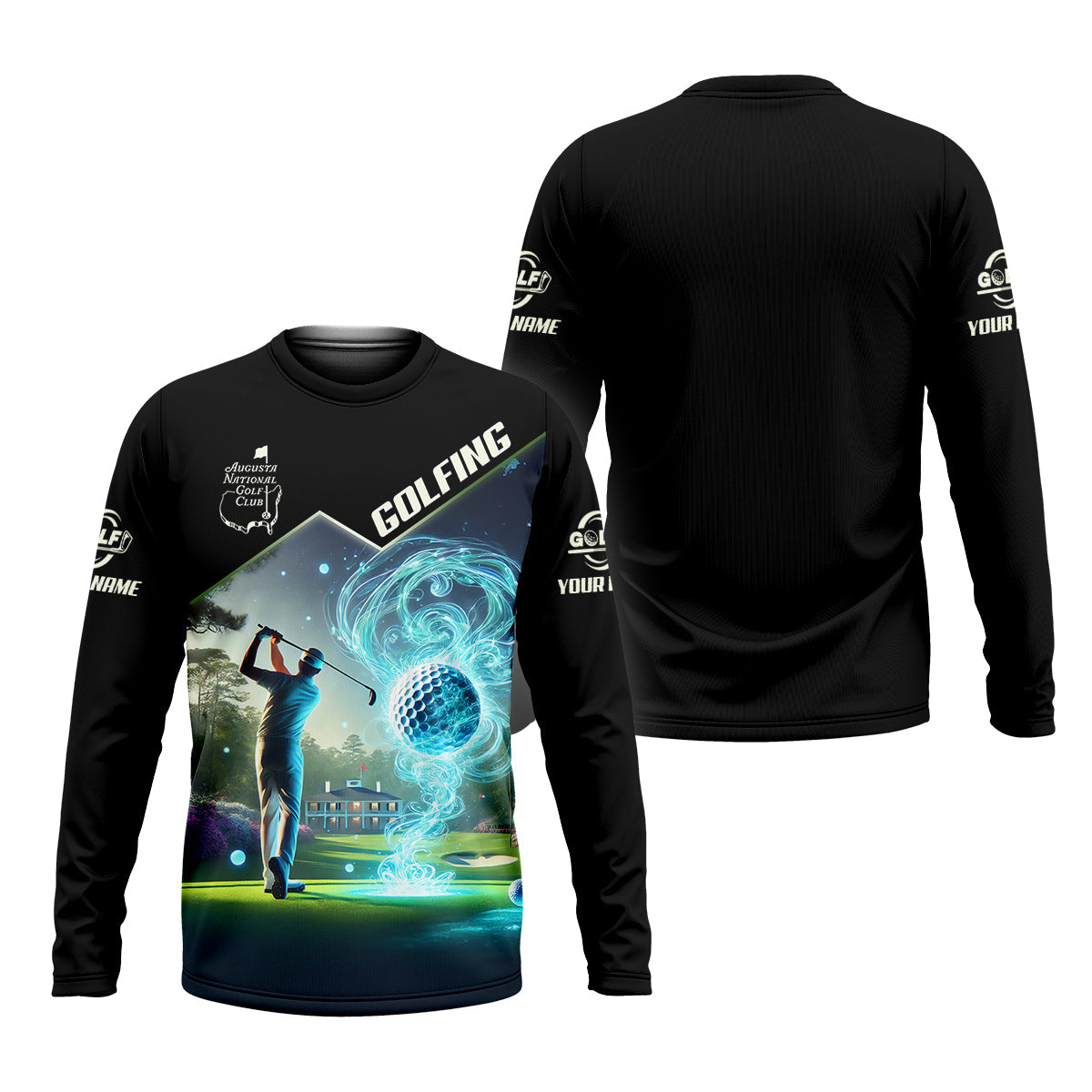 Augusta Golf Club Custom Men's Golf Polo Shirt, Golfing Apparel, Golf Gifts For Men