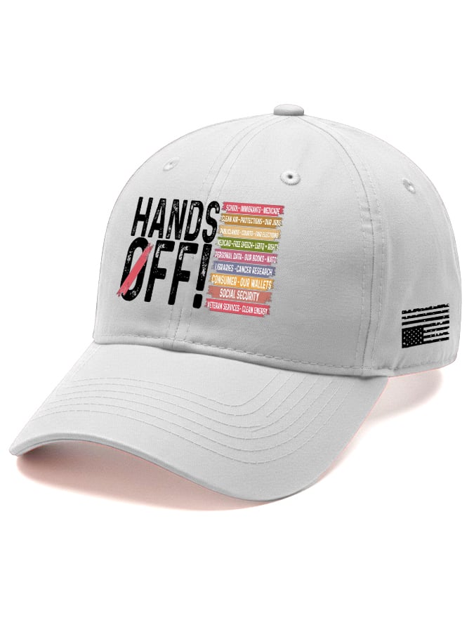 Retro Hands Off Printed Baseball Cap, Funny Dad Hat, Gift For Dad