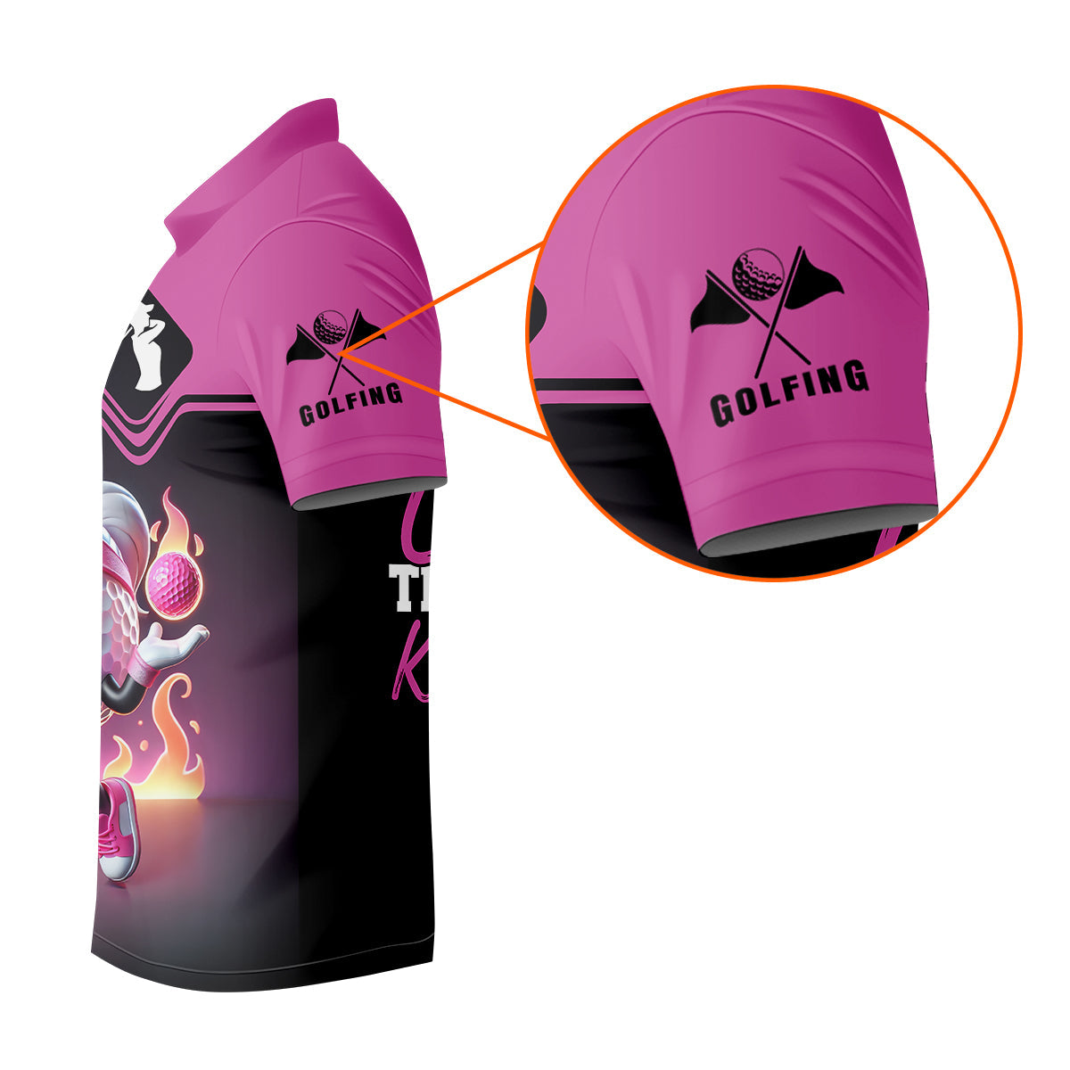 I Know I Golf Like A Girl Try To Keep Up Custom Funny Womens Golf Polo Shirt, Ladies Golf Shirt