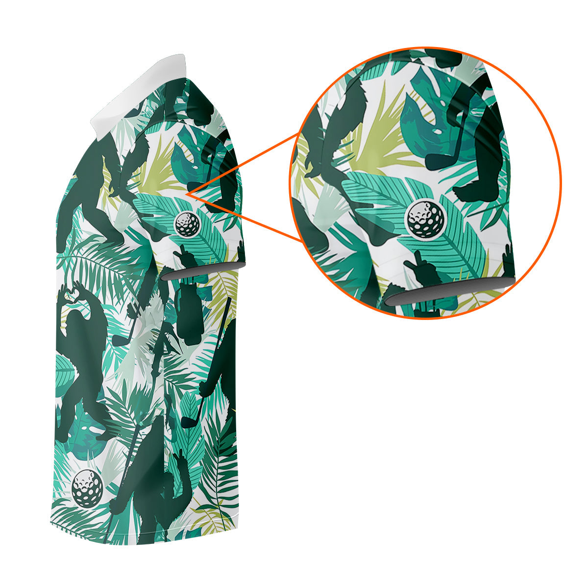 Bigfoot Sasquatch Golf Polo Shirt, Funny Golf Shirt, Men Golf Gifts