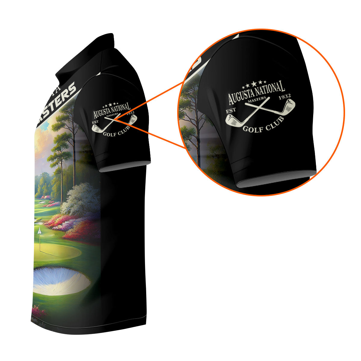 Augusta Master Custom Men's Golf Polo Shirt, Golfing Apparel, Mens Golf Gift, Funny Golf Polo Shirt