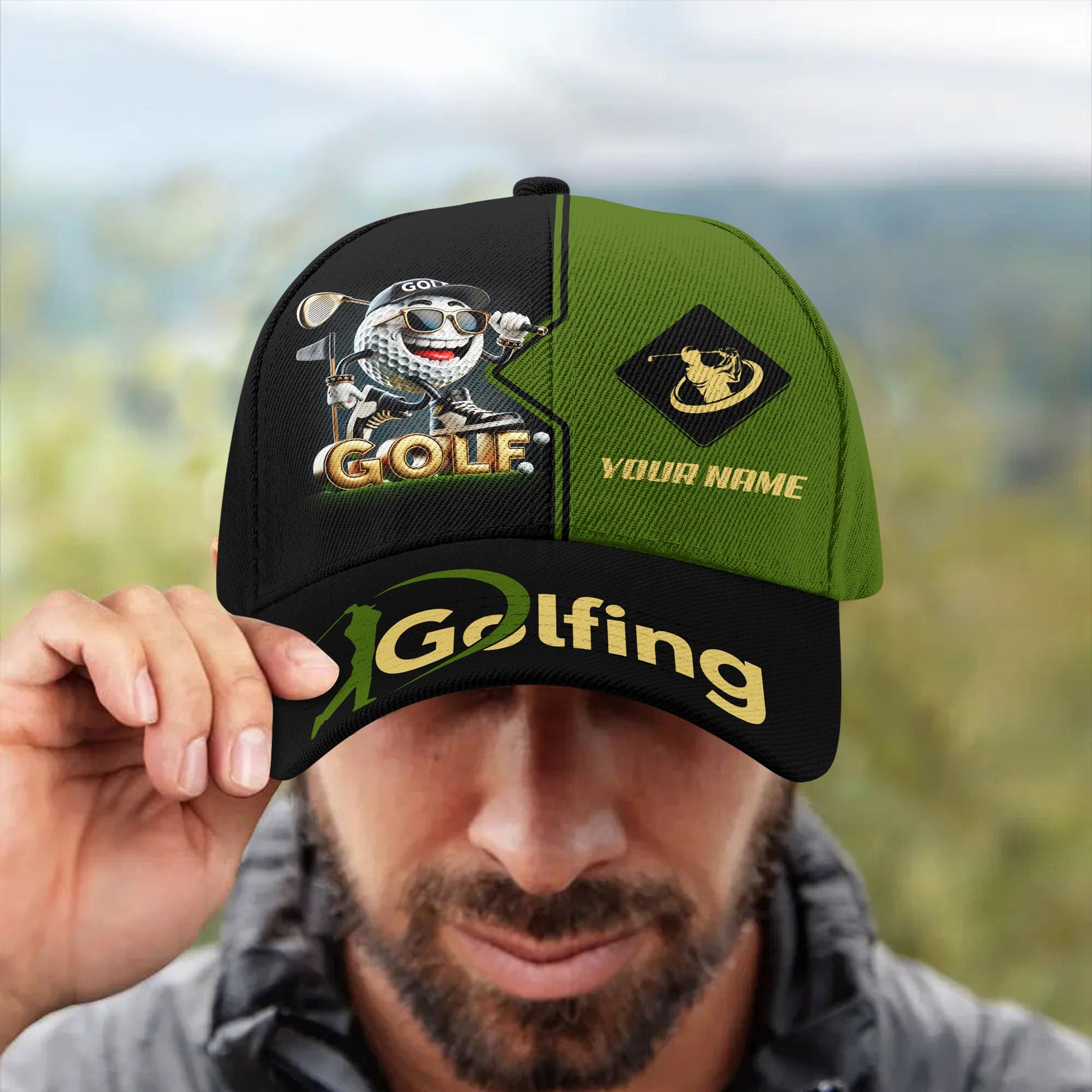 Golf Swing Personalized Golf Cap, Funny Golf Cap, Gift For Dad, Golf Gift For Men