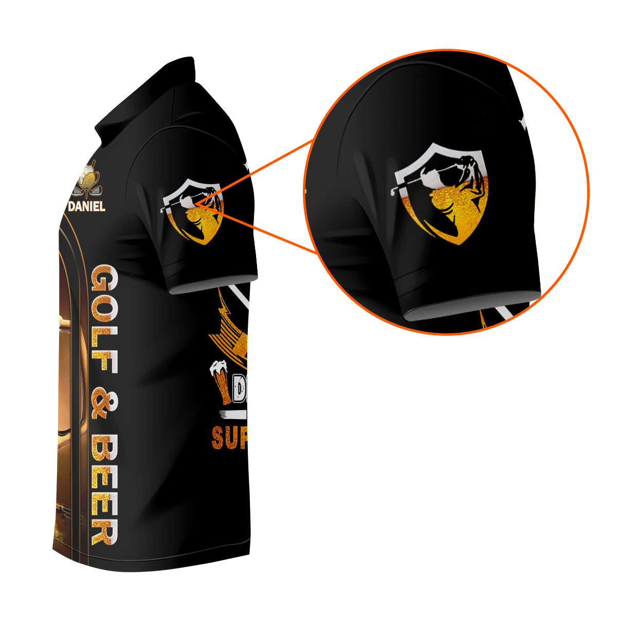 I Make Golf Ball And Beer Disappear Custom Golf Polo Shirt, Mens Golf Gift, Golf Lover Gift