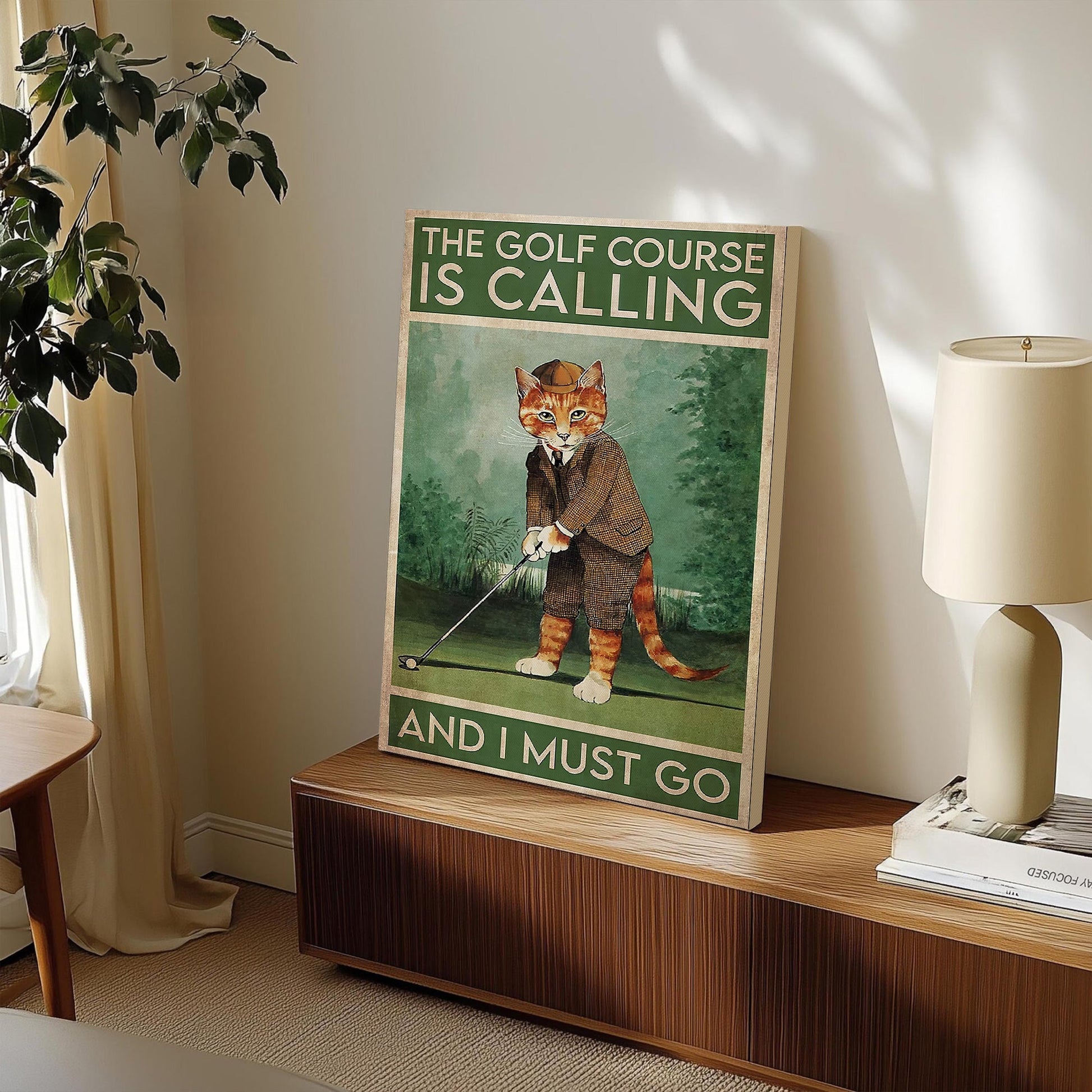 The Golf Course Is Calling And I Must Go Canvas Wall Art, Golf Decor, Gift For Golf Lovers