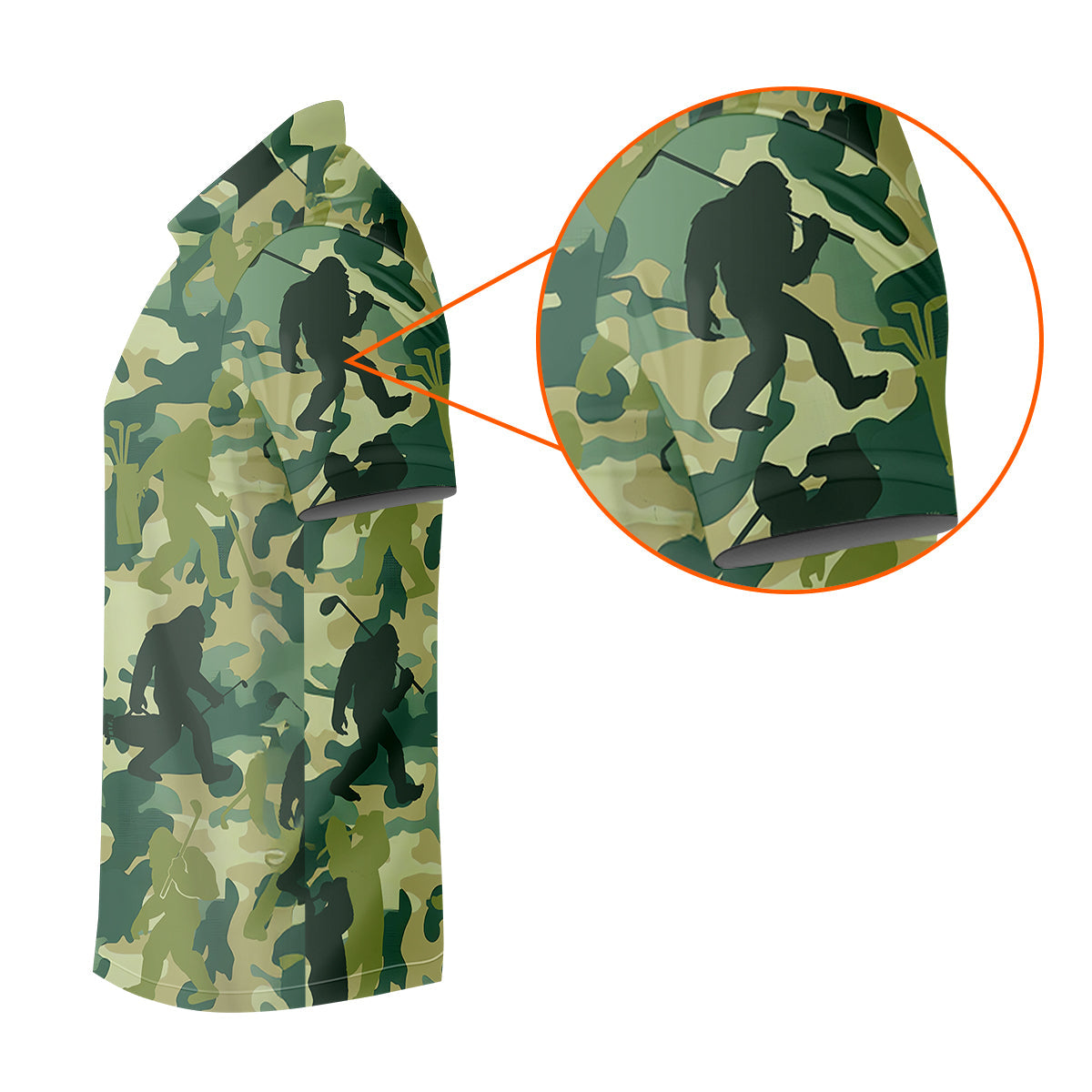 Bigfoot Sasquatch Men's Golf Polo Shirt, Funny Golf Shirt, Gift For Golfers